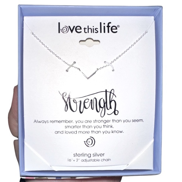 Love This Life Sterling Silver Necklace “Strength”! - Picture 2 of 4